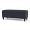 Lesro Siena Lounge Reception Loveseat Bench, Black, RS Night Sky Upholstery SN6001 - alternate 2